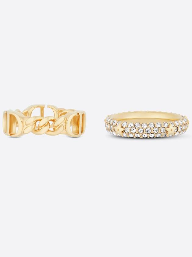 Petit CD Logo Ring Set Gold - DIOR - BALAAN 4