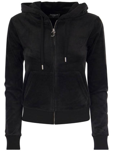 Cotton velvet hoodie - JUICY COUTURE - BALAAN 1