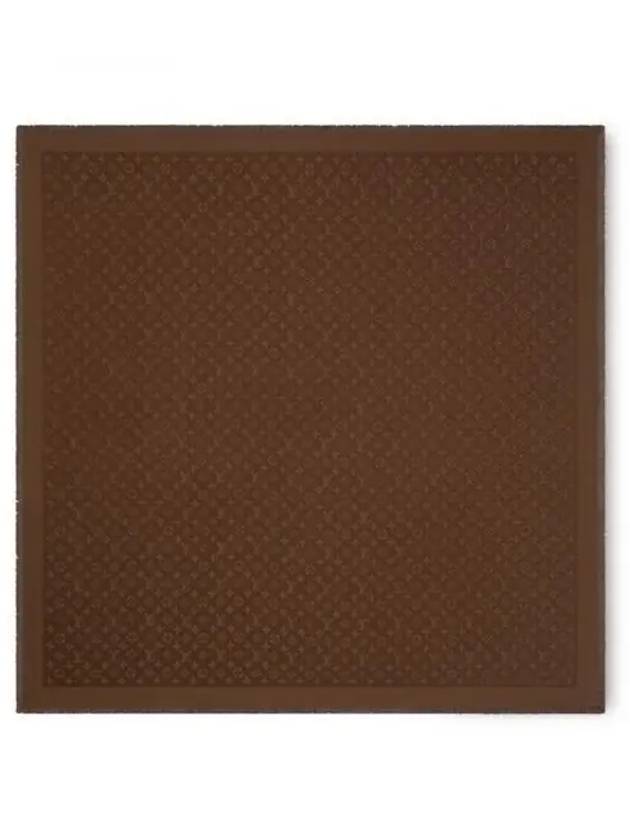 Monogram Classic Wool Silk Scarf Brown - LOUIS VUITTON - BALAAN 2