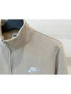 Sportswear Club Brushed Half Zip Up Sweatshirt Rattan - NIKE - BALAAN 4