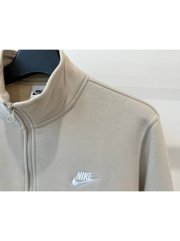 Sportswear Club Brushed Half Zip Up Sweatshirt Rattan - NIKE - BALAAN 4