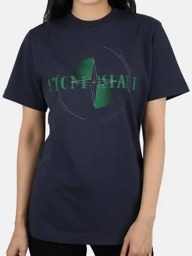 Stone Kids Logo Printing Short Sleeve Navy 751621057 V0020 270071 1053588 - STONE ISLAND - BALAAN 1