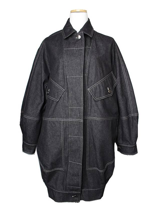 Black denim overfit coat 66 77 - MAX MARA - BALAAN 1