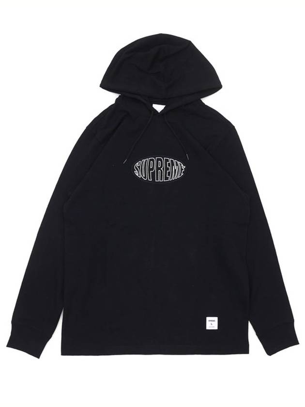 Warp Hooded Black Warp Hooded L S TOP Sweatshirt Black - SUPREME - BALAAN 1