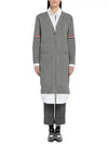 Milano Stitch Combo Shirt Cardigan Light Grey - THOM BROWNE - BALAAN 3