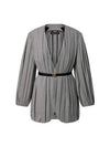 Draped Micro Check Jacket Grey - LOUIS VUITTON - BALAAN 2