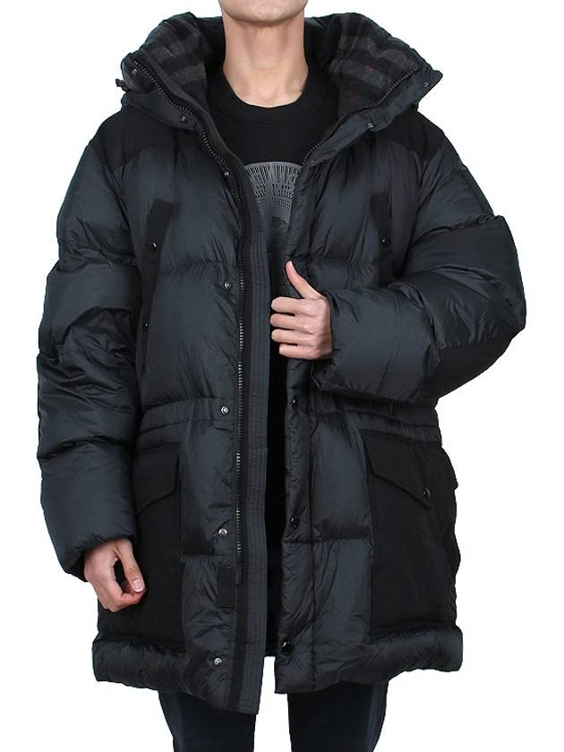 Logo Applique Nylon Puffer Padding Charcoal Grey - BURBERRY - 4