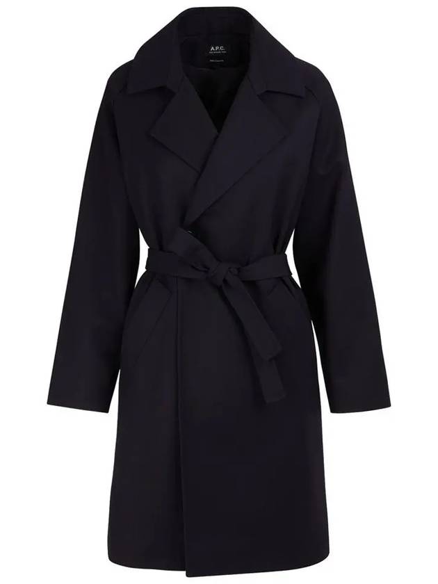 Double Breast Belt Single Coat Navy - A.P.C. - BALAAN 2