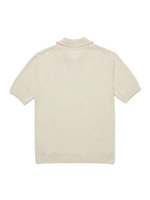 Nostalgic Boucle Knit Polo Shirt Off White - MAISON MARGIELA - BALAAN 3