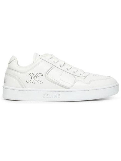 logo on leather low top sneakers white - CELINE - BALAAN 2