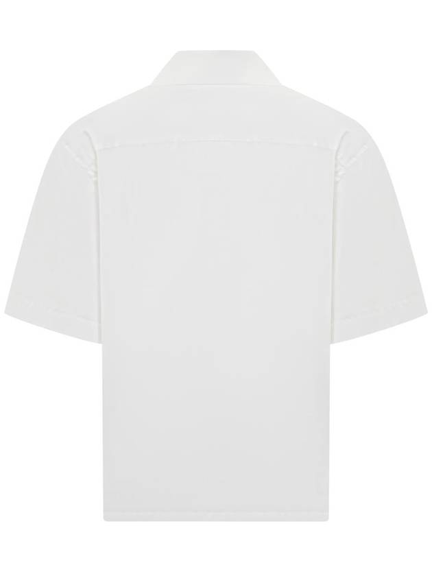 Logo Poplin Bowling Short Sleeve Shirt White - MARNI - BALAAN 3