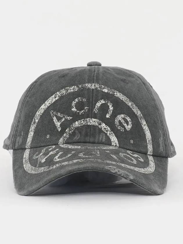 Logo Print Cotton Ball Cap Black - ACNE STUDIOS - BALAAN 3