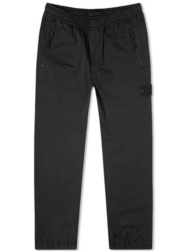 Men's Ghost Piece Wappen Patch Training Cargo Pants Black - STONE ISLAND - BALAAN 3