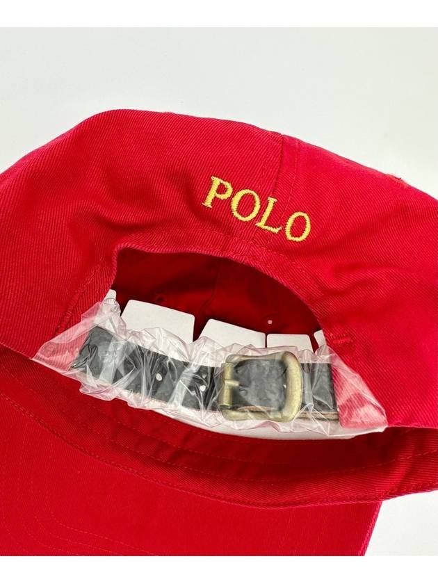 Logo Detail Ball Cap Red - POLO RALPH LAUREN - BALAAN 7