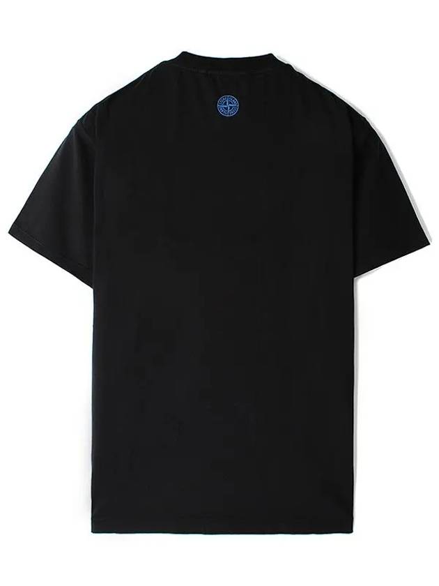 Logo Print Short Sleeve T-Shirt Black - STONE ISLAND - BALAAN 3