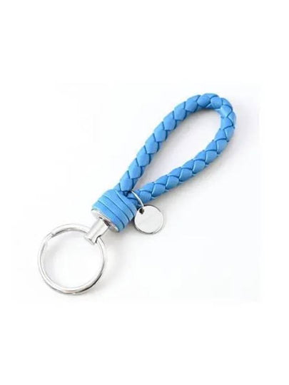 Intrecciato Leather Key Holder Blue - BOTTEGA VENETA - BALAAN 2