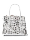 Mina 25 Wave Lux Calfskin Tote Bag White - ALAIA - BALAAN 2