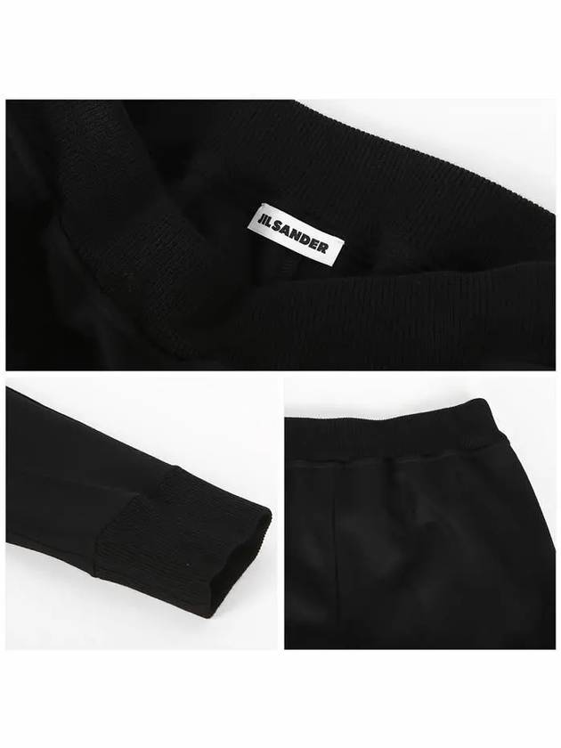 Elasticated Waist Wool Banding Jogger Track Pants Black - JIL SANDER - BALAAN 7