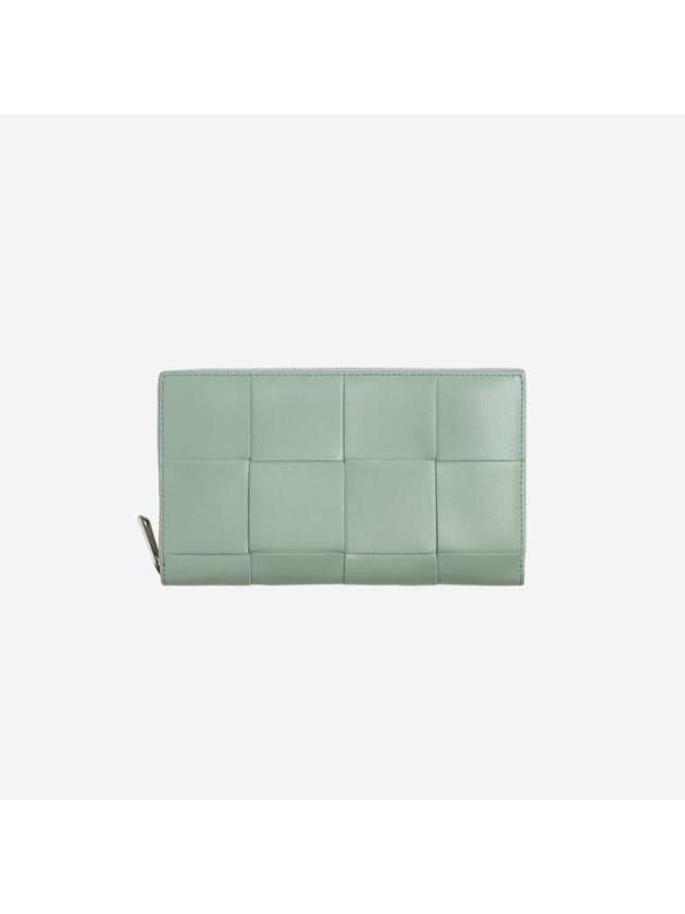 Intrecciato Zipper Around Medium Wallet New Sage - BOTTEGA VENETA - BALAAN 1