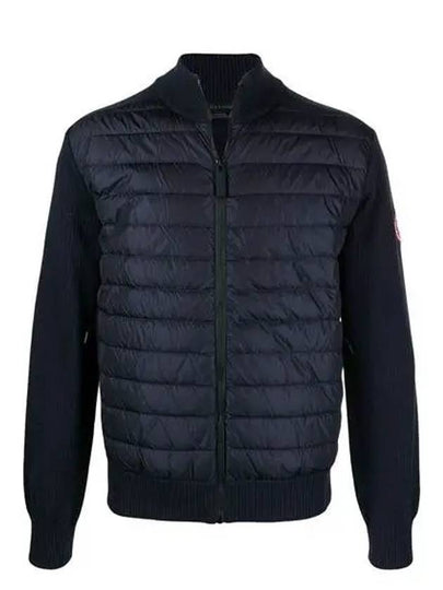 HyBridge Logo Patch Knit Down Jacket Navy - CANADA GOOSE - BALAAN 2