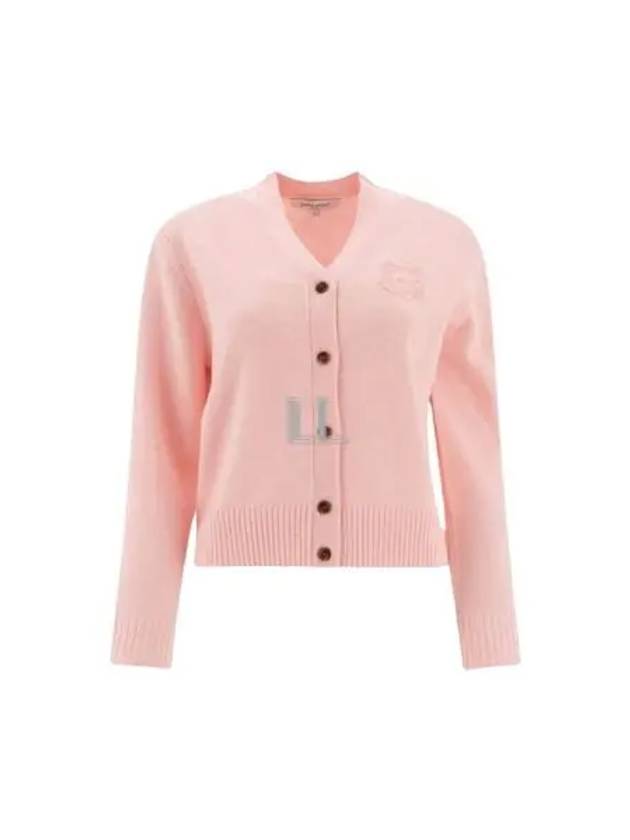 Embroidery Bold Fox Head Cardigan Light Pink - MAISON KITSUNE - BALAAN 2