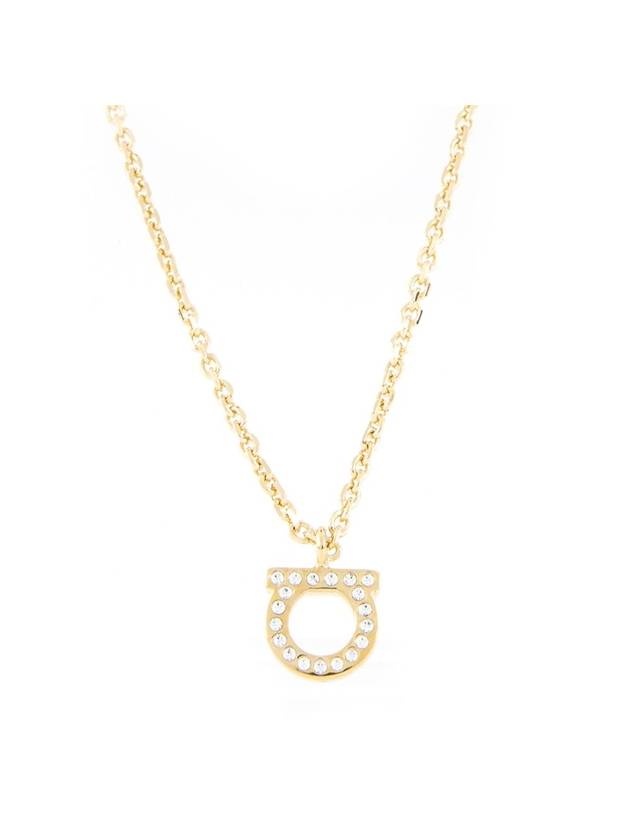 Gancini Crystal Necklace Gold - SALVATORE FERRAGAMO - BALAAN 1