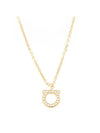 Gancini Crystal Necklace Gold - SALVATORE FERRAGAMO - BALAAN 1