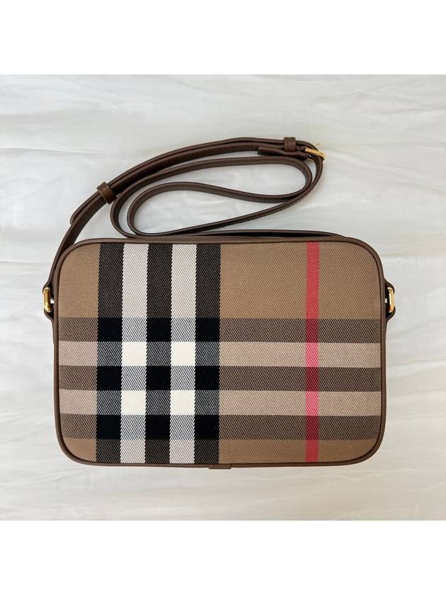 Checked Leather Camera Cross Bag Brown - BURBERRY - BALAAN 2