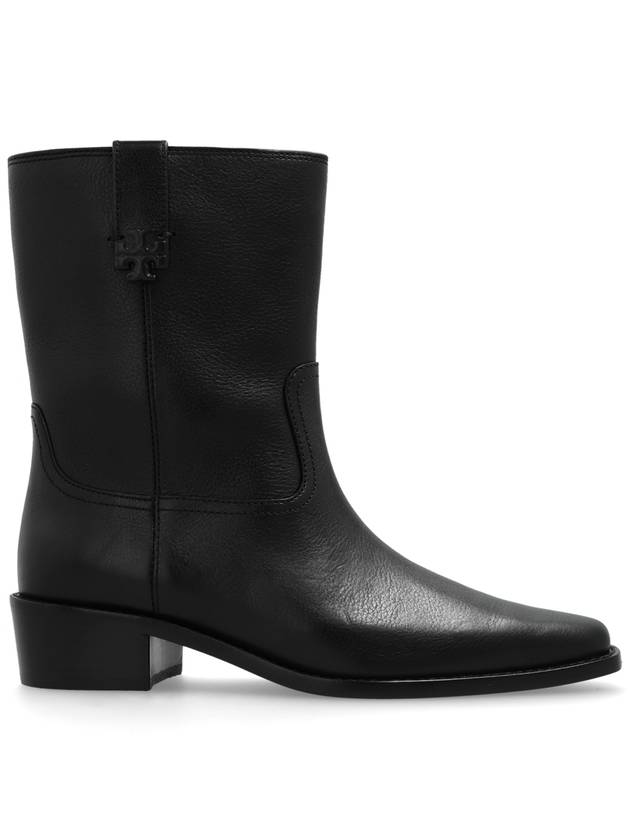 Tory Burch Leather Ankle Boots, Women's, Black - TORY BURCH - BALAAN 1