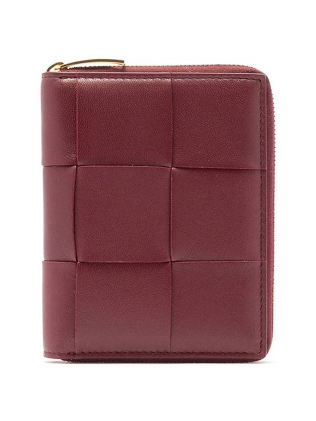 Intrecciato Zip Around Half Wallet Red - BOTTEGA VENETA - BALAAN 1