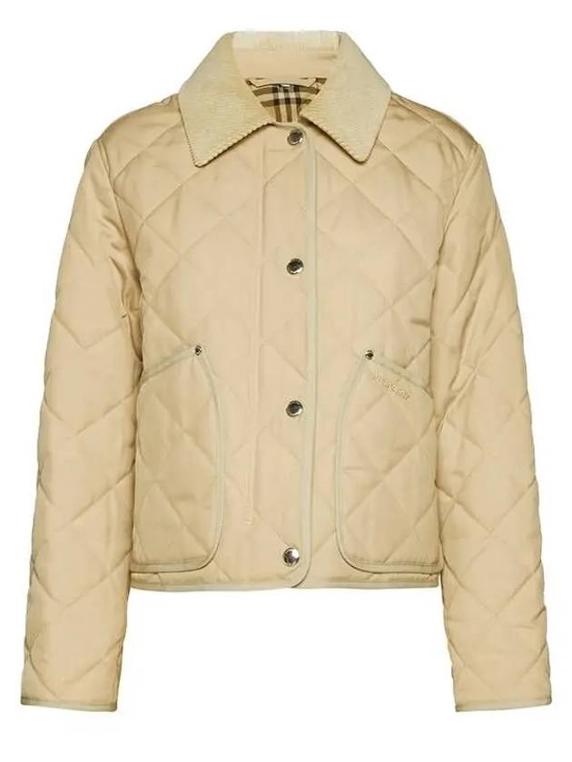 Stripe Point Collar Quilted Jacket Brown - BURBERRY - BALAAN 2