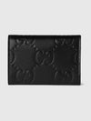 GG Leather Gold Tone Hardware Card Wallet Black - GUCCI - BALAAN 5