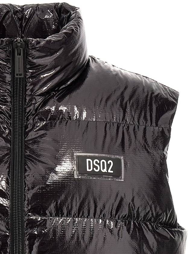 Logo Down Vest Black - DSQUARED2 - BALAAN 4