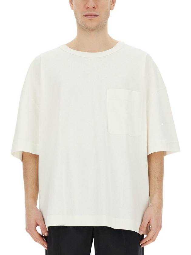 Boxy Short Sleeve T-Shirt Chalk - LEMAIRE - BALAAN 6