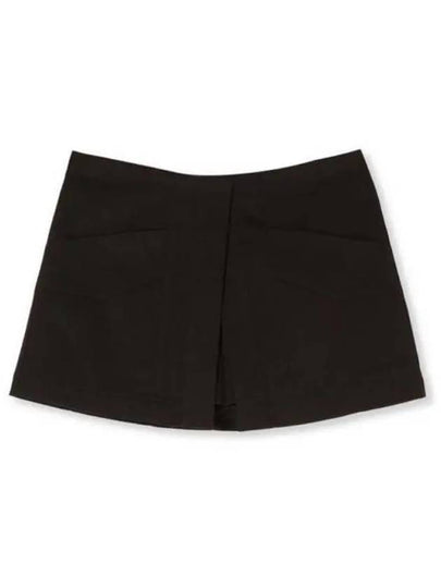 Gabardine Wrap Effect Mini A-Line Skirt Brown - MSGM - BALAAN 2