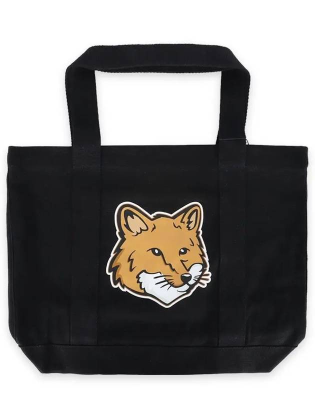 Fox Head Print Tote Bag Black - MAISON KITSUNE - BALAAN 3