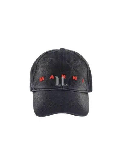 Embroidered Logo Denim Ball Cap Black - MARNI - BALAAN 2