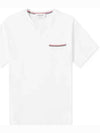 Cotton Oversized Pocket Short Sleeve T-Shirt White - THOM BROWNE - BALAAN 6