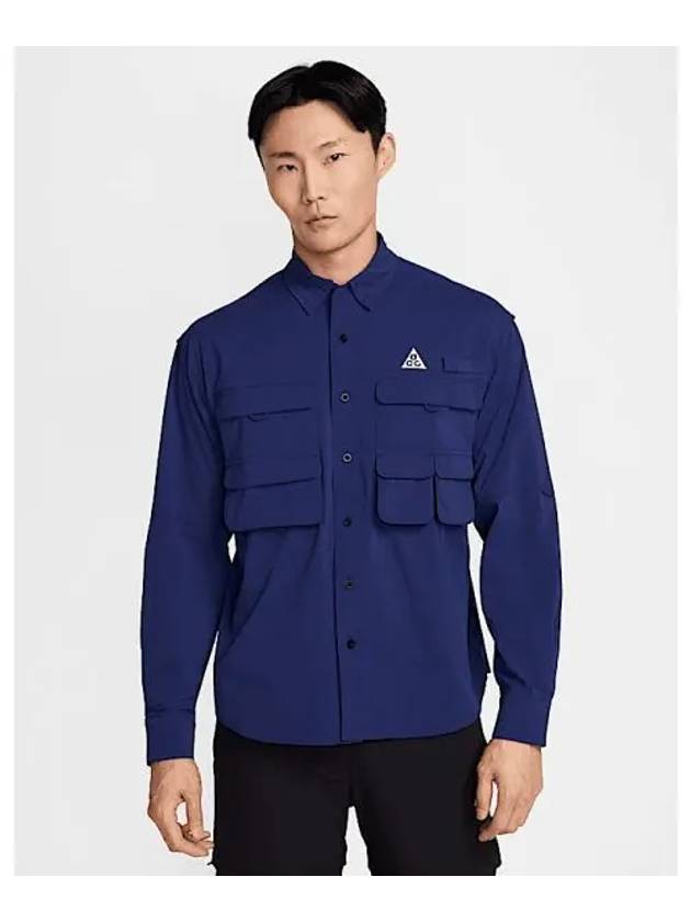 ACG Dri-FIT ADV Long Sleeve Shirt Blue - NIKE - BALAAN 2