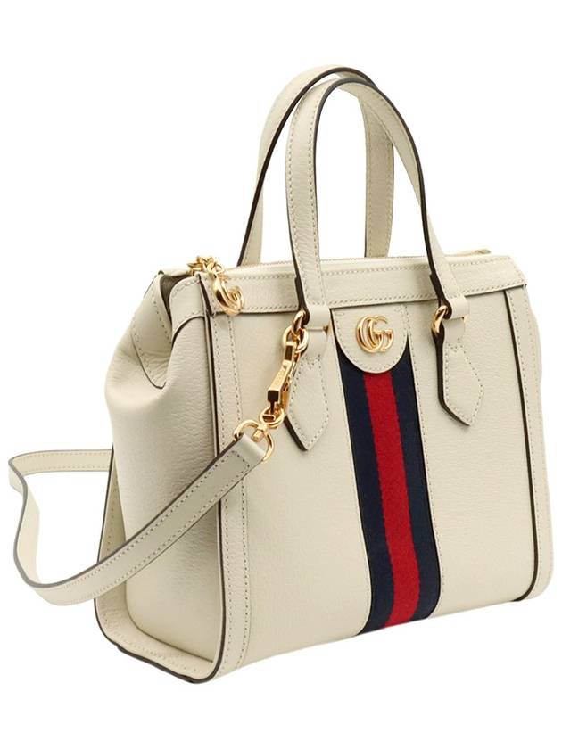 White leather WEB gold Ophidia top handle 2WAY - GUCCI - BALAAN 3