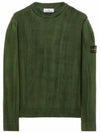 Waffen Patch Wool Knit Top Olive - STONE ISLAND - BALAAN 1