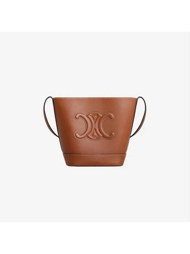 Cuir Triomphe Calfskin Small Bucket Bag Tan - CELINE - BALAAN 2