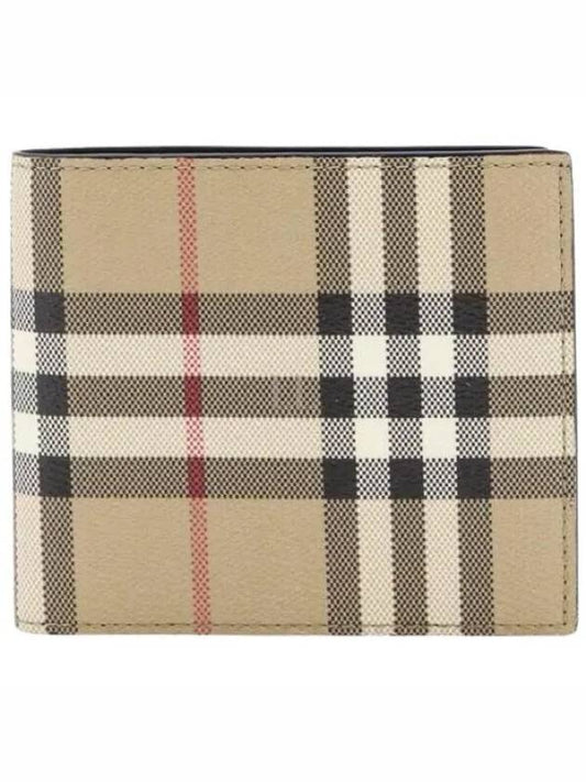 Check Half Wallet Beige - BURBERRY - BALAAN 2