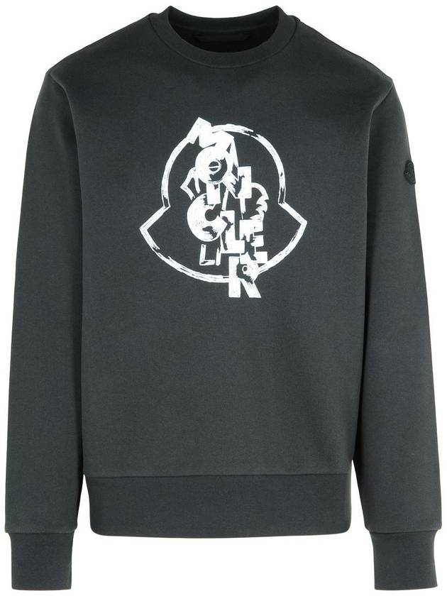 Logo Motif Cotton Sweatshirt Black - MONCLER - BALAAN 2