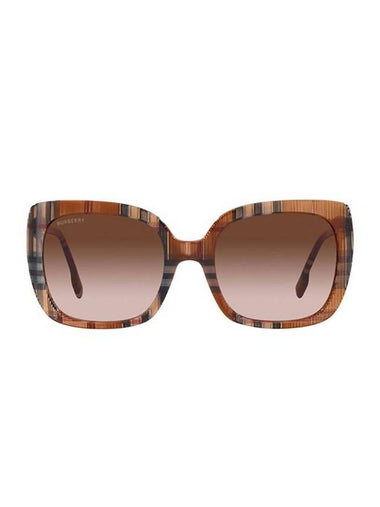 Eyewear Check Over Square Sunglasses Brown - BURBERRY - BALAAN 1