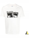 Print Cotton Short Sleeve T-Shirt White - CP COMPANY - BALAAN 2