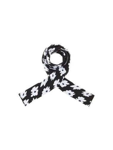 Flower pattern knitted scarf black 271174 - PAUL SMITH - BALAAN 1