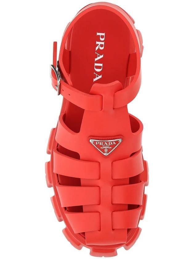 Monolith Rubber Sandals Red - PRADA - BALAAN 5