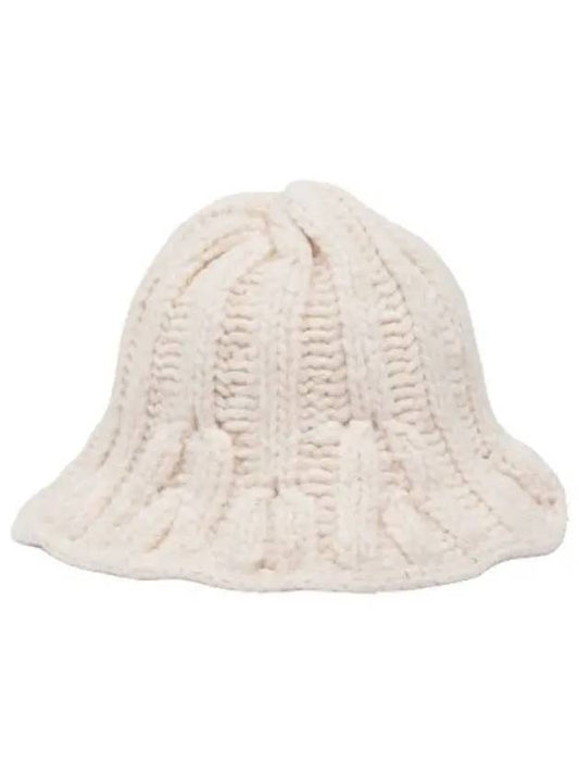 MM6 Knit Bucket Hat Off White - MAISON MARGIELA - BALAAN 1