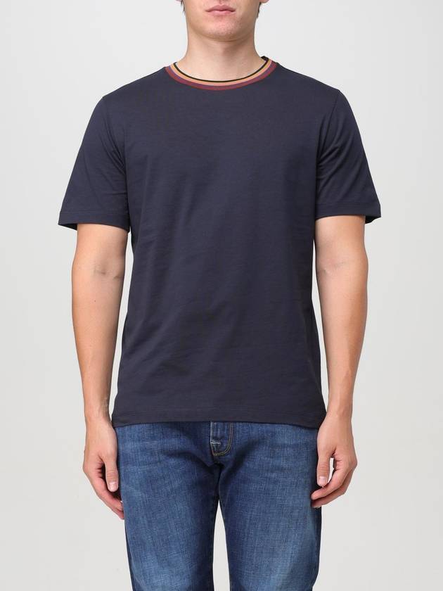 striped trim organic cotton T-shirt - PAUL SMITH - BALAAN 2